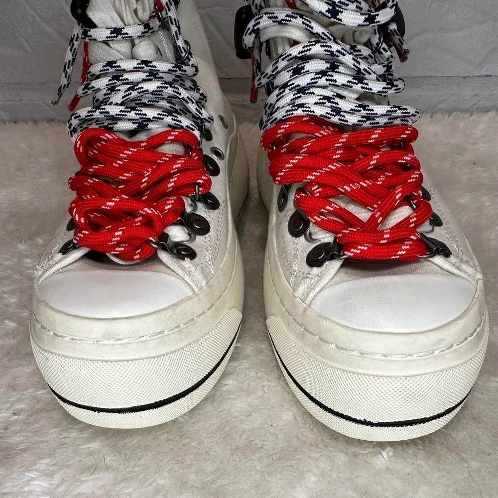R13 Off-White Double Grommet Kurt Sneakers Size 36